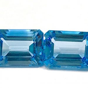 30.18 Carats Swiss Blue Octagon Topaz Pair abc-stones-co-ltd.myshopify.com [variant_title]