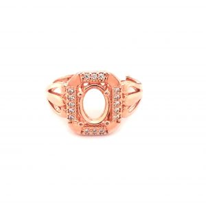 Rose Gold Plated Silver Ring Finding - Design 9 abc-stones-co-ltd.myshopify.com [variant_title]