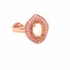 Rose Gold Plated Silver Ring Finding - Design 10 abc-stones-co-ltd.myshopify.com [variant_title]