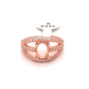 Rose Gold Plated Silver Ring Finding - Design 1 abc-stones-co-ltd.myshopify.com [variant_title]