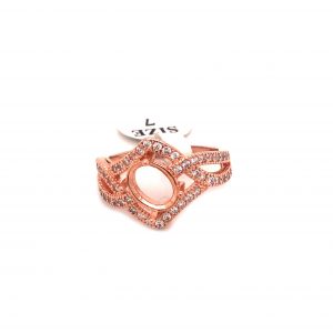 Rose Gold Plated Silver Ring Finding - Design 3 abc-stones-co-ltd.myshopify.com [variant_title]